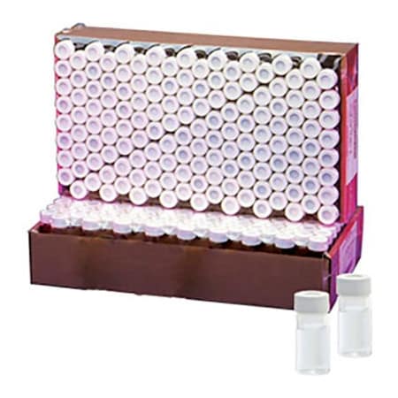Cp Lab Safety. Wheaton 40ML Clear Glass Vials in a box, 24-400, PTFE Lined Caps, Case of 72 W241503